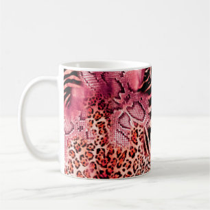Mug Motif de léopard, zèbre abstrait. léopard,