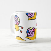Mug Motif de l'escargot de dessin coloré (Devant gauche)