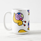 Mug Motif de l'escargot de dessin coloré (Gauche)