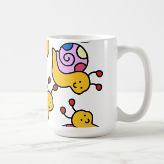 Mug Motif de l'escargot de dessin coloré