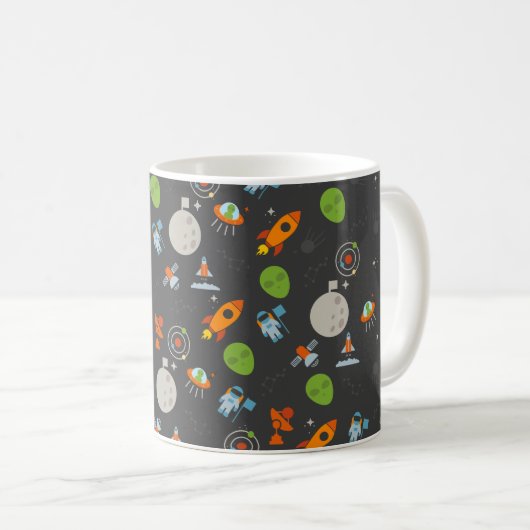 Mug Motif de l'espace (Devant droit)