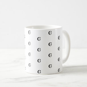 Mug Motif de lettre en gras personnalisé de plusieurs