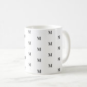 Mug Motif de lettre personnalisée de plusieurs monogra (Devant droit)