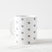 Mug Motif de lettre personnalisée de plusieurs monogra (Devant gauche)