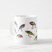 Mug Motif de leurre de pêche (Devant gauche)