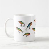 Mug Motif de leurre de pêche (Gauche)