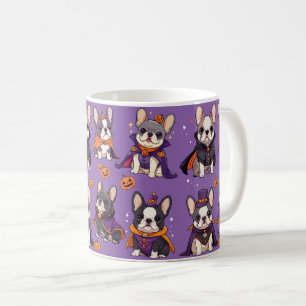 Mug Motif de l'halloween Bulldog français mignon