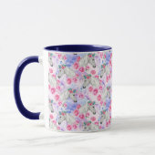 Mug Motif de licornes et de roses (Gauche)