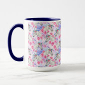 Mug Motif de licornes et de roses (Gauche)