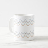 Mug Motif de lignes courbes colorées (Devant gauche)