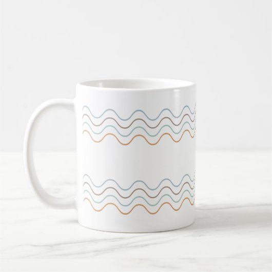 Mug Motif de lignes courbes colorées (Gauche)