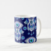 Mug Motif de l'oeil maléfique Hamsa (Devant droit)
