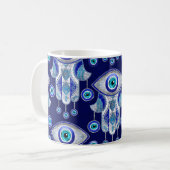 Mug Motif de l'oeil maléfique Hamsa (Devant gauche)