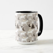 Mug Motif de l'ours de bois du mignon Doodland (Devant droit)