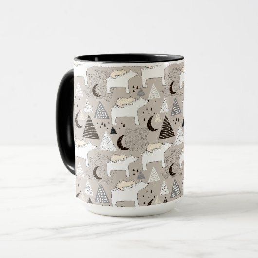 Mug Motif de l'ours de bois du mignon Doodland (Devant gauche)