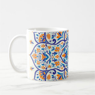 Mug Motif de luxe Orange Blue Ornament