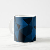 Mug Motif de maillage géométrique bleu foncé et noir (Devant gauche)