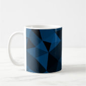 Mug Motif de maillage géométrique bleu foncé et noir (Gauche)