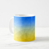 Mug Motif de maillage géométrique bleu jaune Ukraine (Devant gauche)