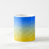 Mug Motif de maillage géométrique bleu jaune Ukraine (Centre)