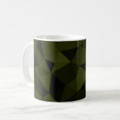 Mug Motif de maillage géométrique noir foncé de l'armé (Devant gauche)