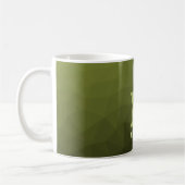 Mug Motif de maille géométrique olive vert de l'armée (Gauche)