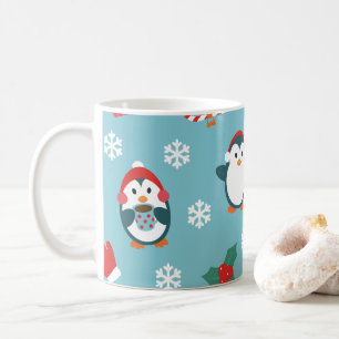 Mug Motif de manchots de Noël mignons