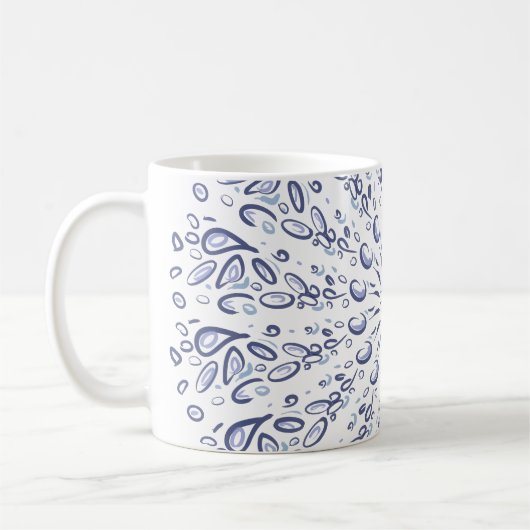 Mug Motif de mandala bleu (Gauche)