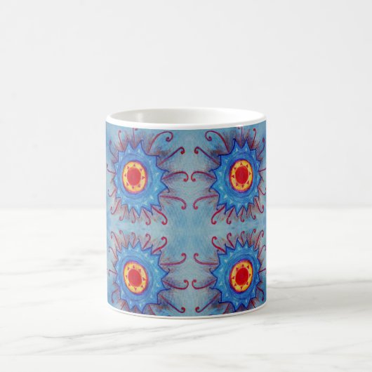 Mug Motif de Mandala bleu (Centre)