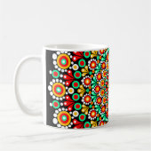 Mug Motif de mandala coloré boho point (Gauche)