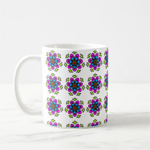 Mug Motif de mandala floral