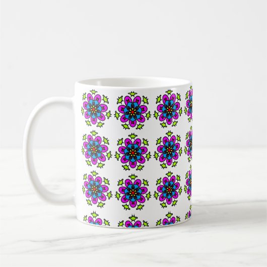 Mug Motif de mandala floral (Gauche)
