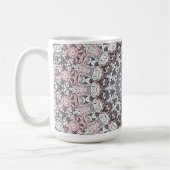 Mug Motif de mandala rose gris et blanc (Gauche)