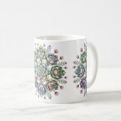 Mug Motif de mandala succulent (Devant droit)