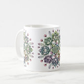 Mug Motif de mandala succulent (Devant gauche)