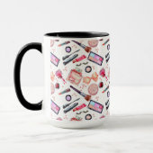 Mug Motif de maquillage d'aquarelle (Gauche)