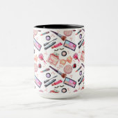 Mug Motif de maquillage d'aquarelle (Centre)