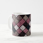 Mug Motif de marbre de granit en patchwork carré sans (Devant gauche)