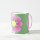 Mug Motif de marguerite rose (Devant droit)
