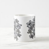 Mug Motif de marguerites noir et blanc (Centre)