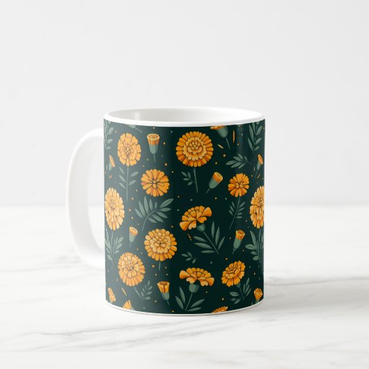 Mug Motif de Marigolds (Devant gauche)