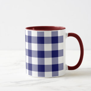 Mug Motif de marine et de En vichy blanc