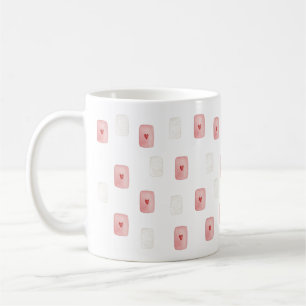Mug Motif de marshmallow à cœur rose – Kawaii mignon e
