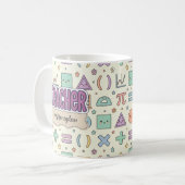 Mug Motif de mathématiques pour un professeur mignon (Devant gauche)