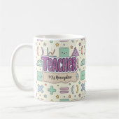 Mug Motif de mathématiques pour un professeur mignon (Gauche)