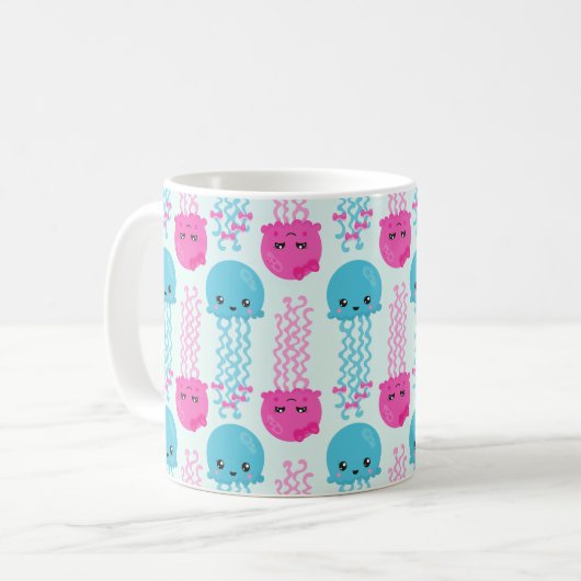 Mug Motif de méduses, Mignonne méduse, Sea Animaux (Devant gauche)