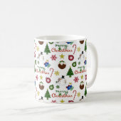 Mug Motif de mélange d'illustrations de Noël (Devant droit)