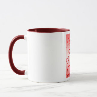 Mug Motif de mercis de fête au bureau d'amour de paix