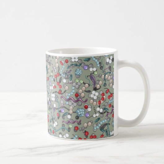 Mug Motif de microbiologie (Droite)