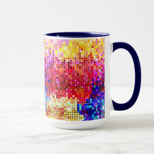 Mug Motif de miroirs à bille rétro coloré